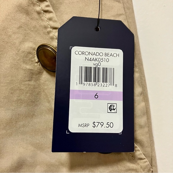 Nautica Jeans Women’s Wide Leg Khaki Coronado Beach Sailor Pants - Size 6 NWT - Picture 12 of 16